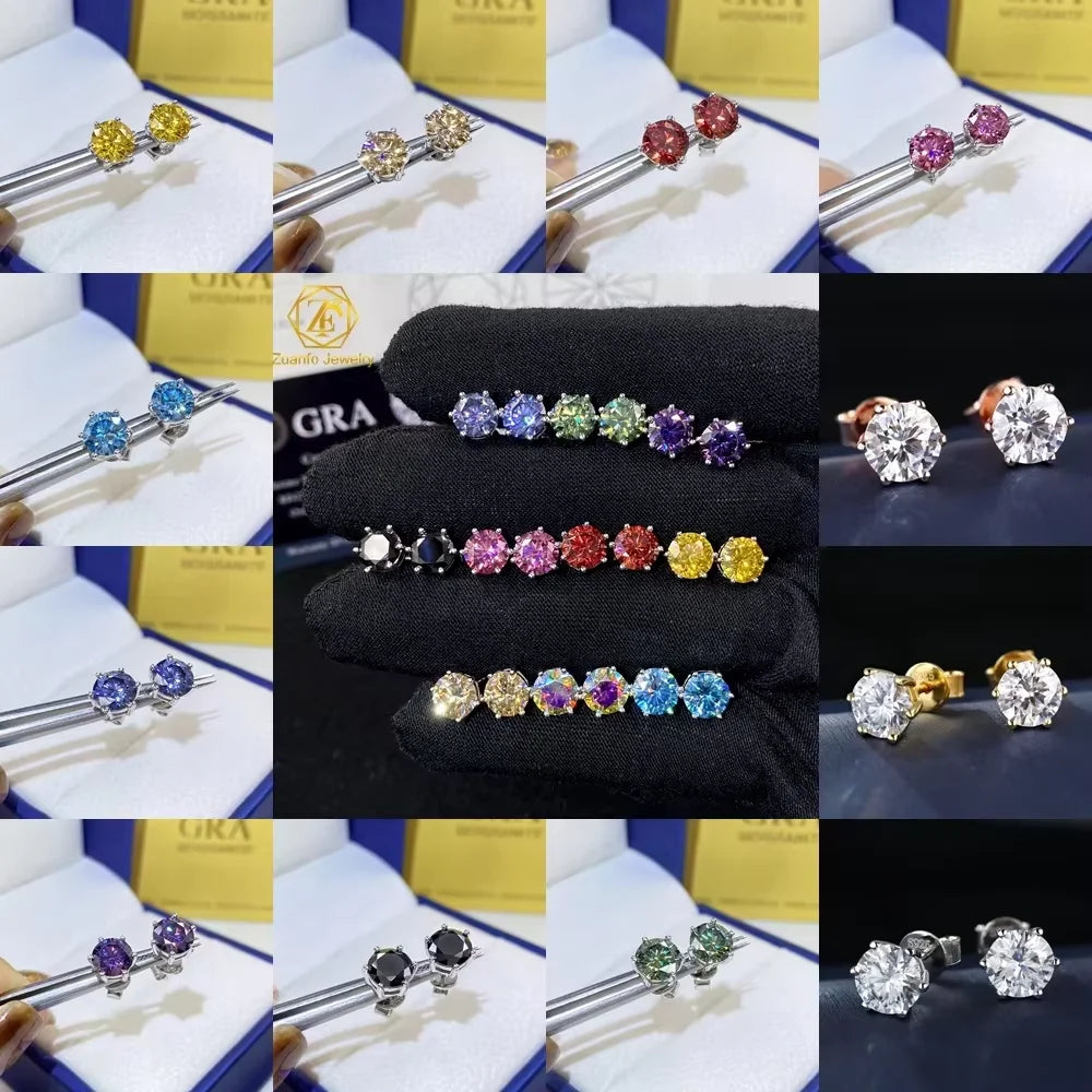 Moissanite Stud Earrings