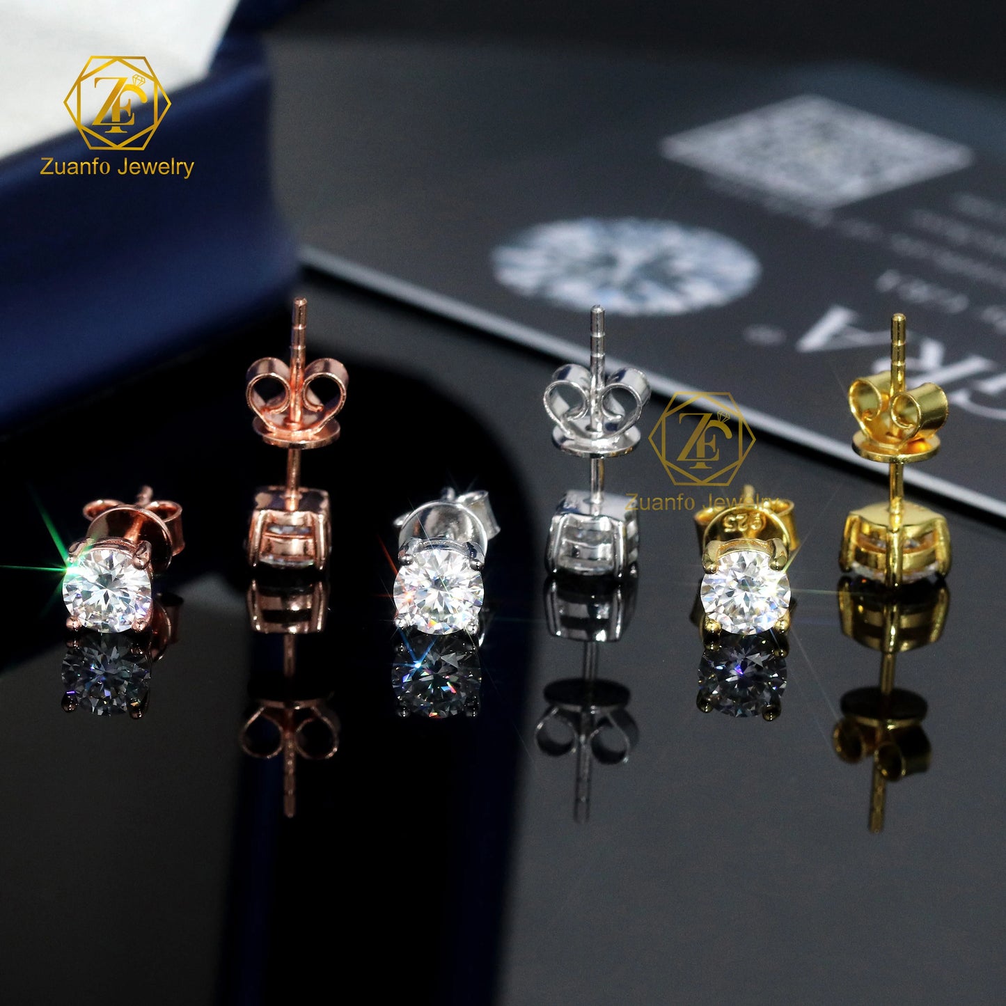 Moissanite Stud Earrings